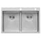 Ruvati 33"x22" Drop-in 50/50 Dbl Bowl Tight Radius 16 Ga SS Kitchen Sink RVH8051 - alternate 6